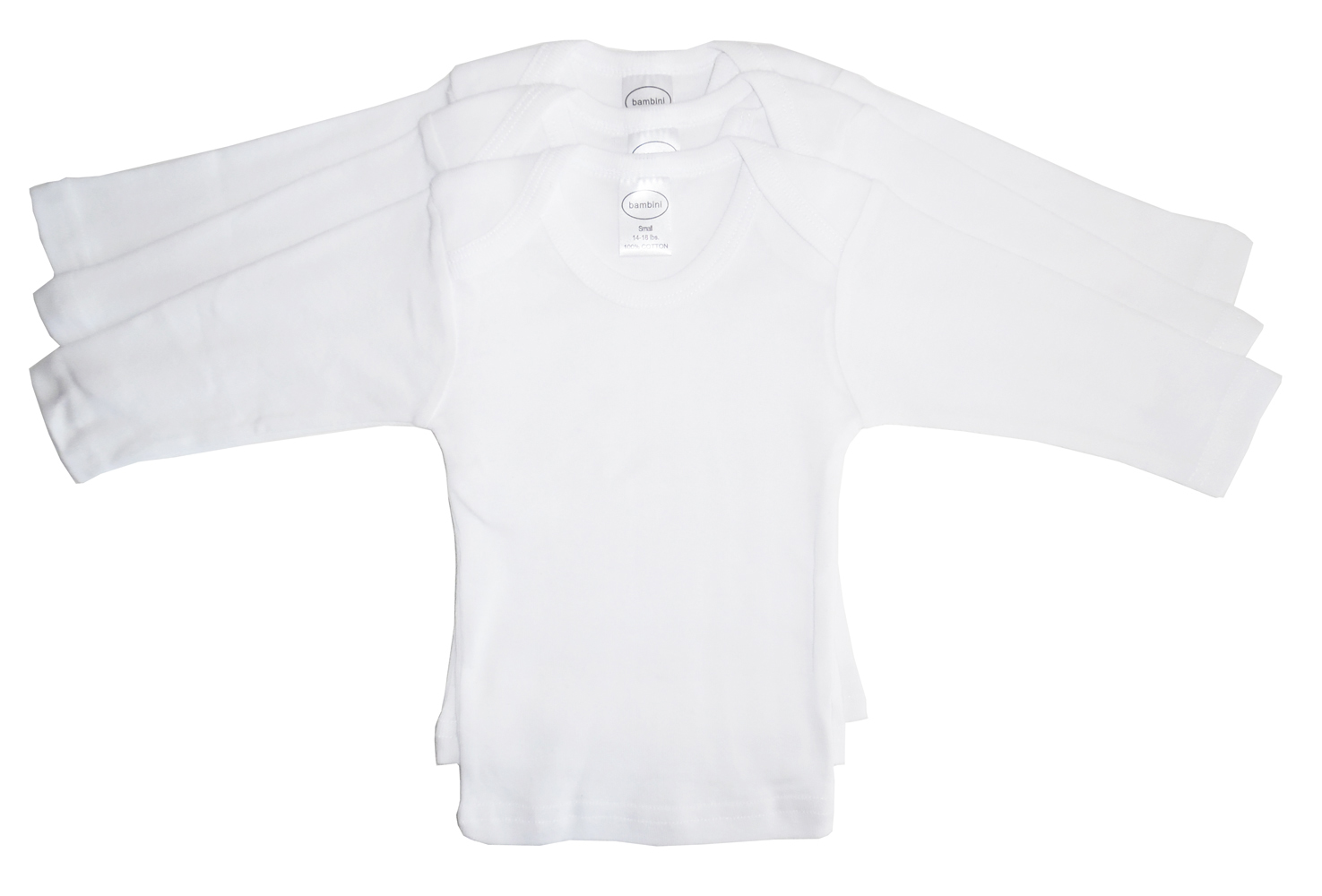 Bambini Long Sleeve White Lap T-shirt