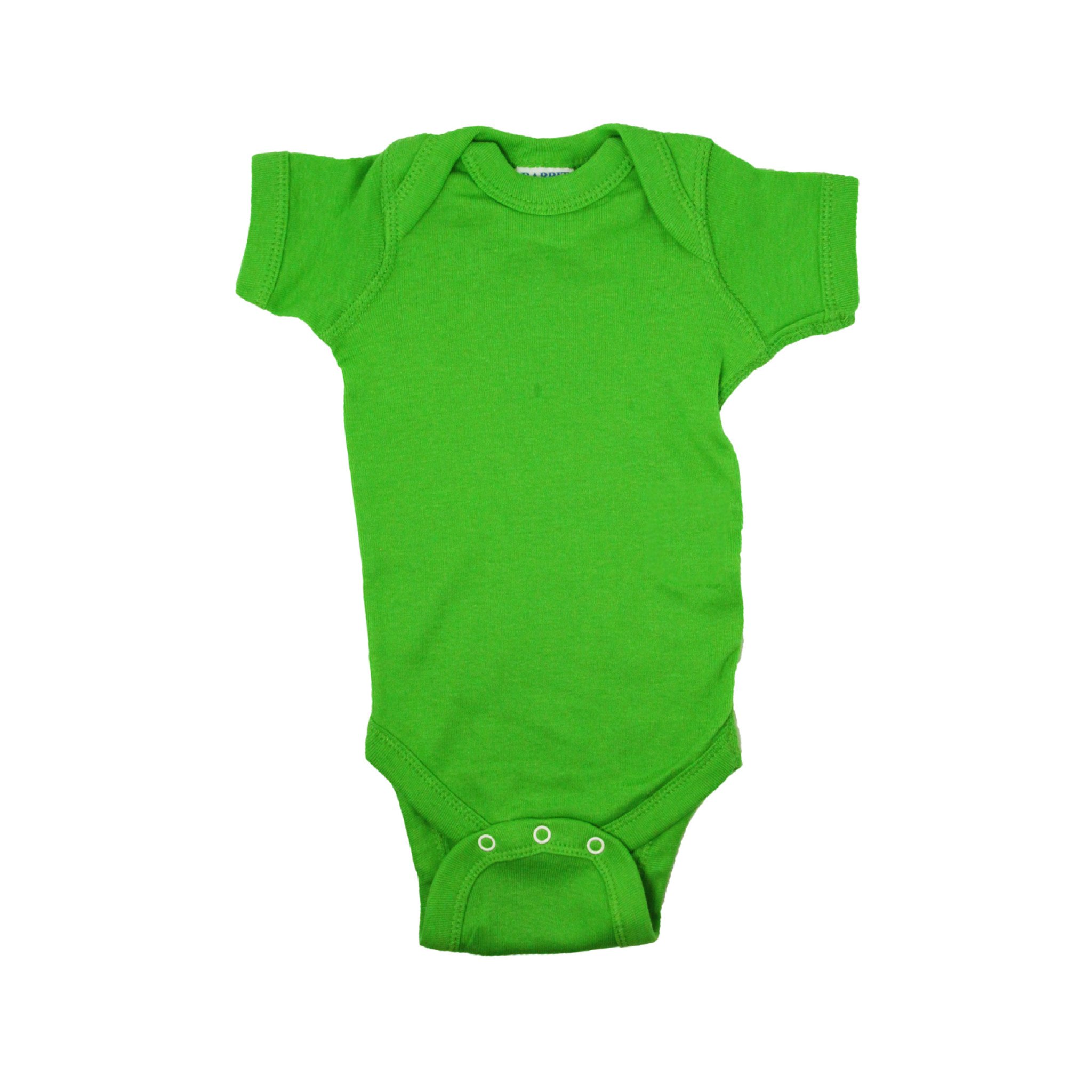 Colorful Short Sleeve Cotton Bodysuits (Color: Green, Size: Newborn)