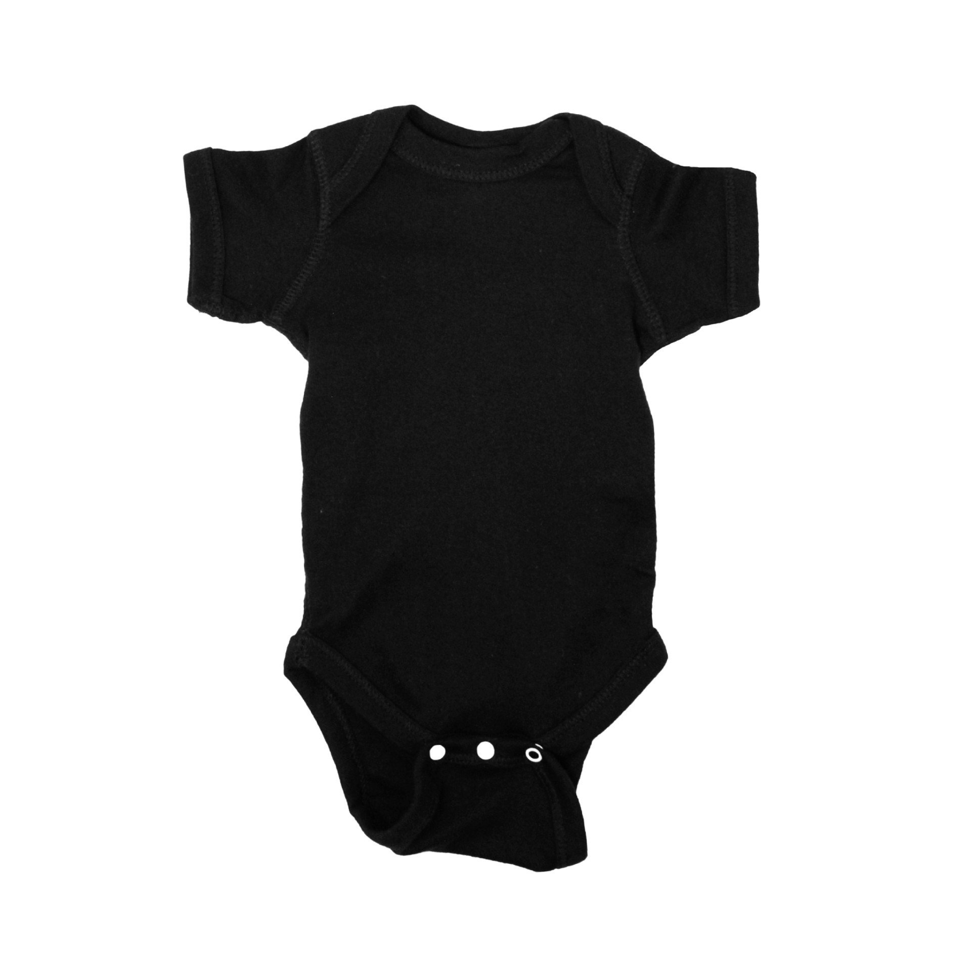 Colorful Short Sleeve Cotton Bodysuits (Color: Black, Size: Newborn)