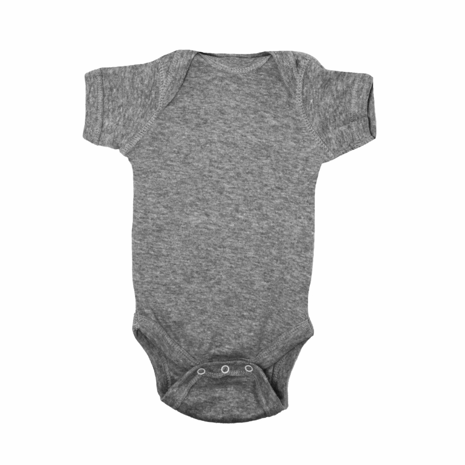 Colorful Short Sleeve Cotton Bodysuits (Color: Gray, Size: Newborn)