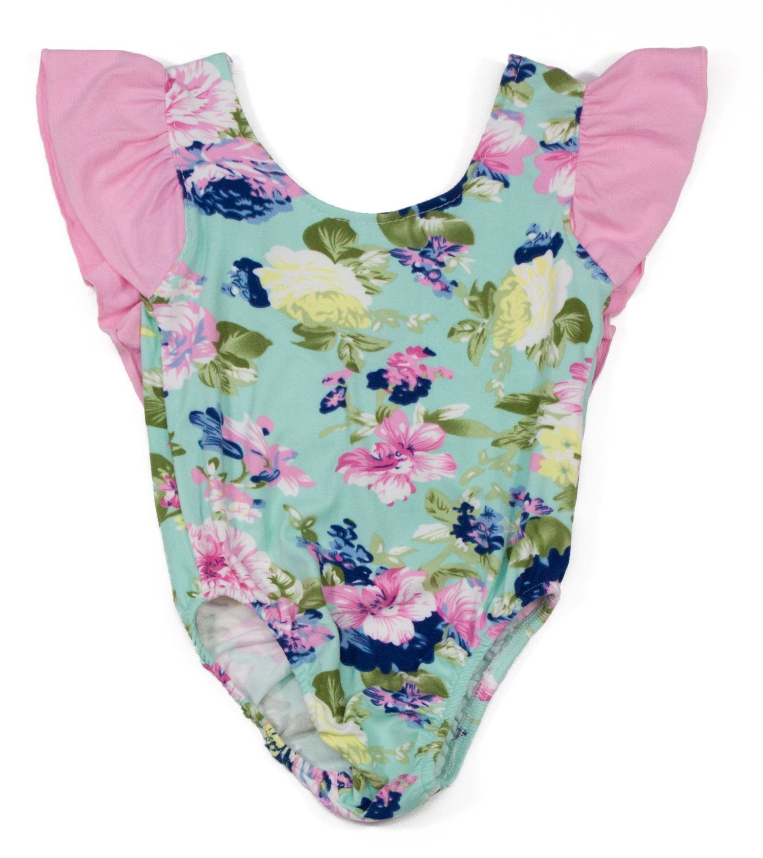 Floral Pattern Girls Bodysuits (Color: Mint/Pink/Navy, Size: 0-3 Months)