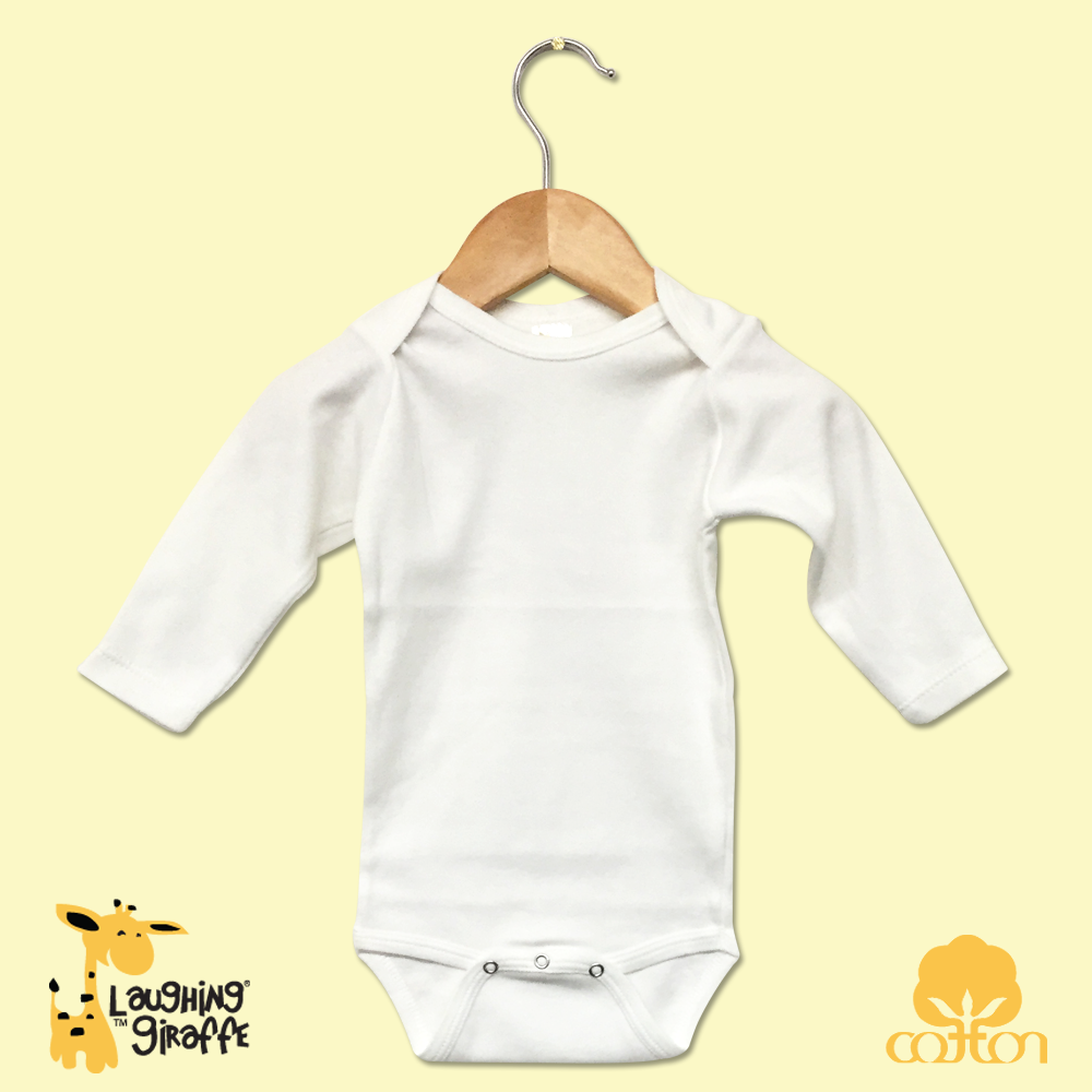 L/S Lap Shoulder Onezie (Color: White, Size: 0-3M)