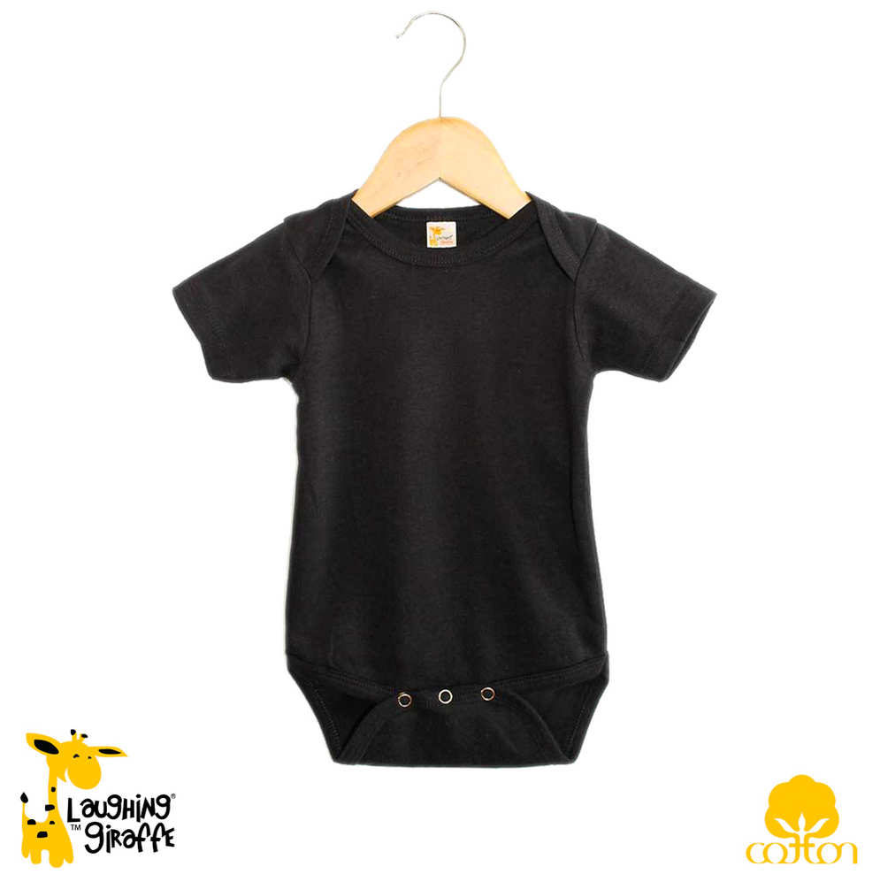 S/S Lap Shoulder Onezie (Color: Black, Size: 0-3M)