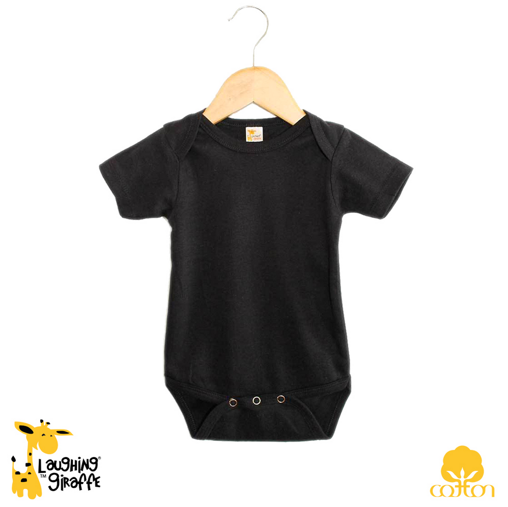 S/S Lap Shoulder Onezie (Color: Black, Size: 18-24M)