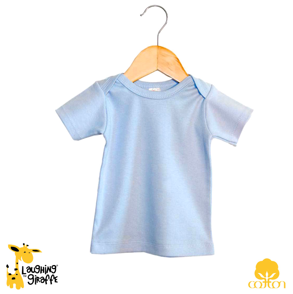 Short Sleeve Lap Tee (Color: Blue, Size: 0-3M)