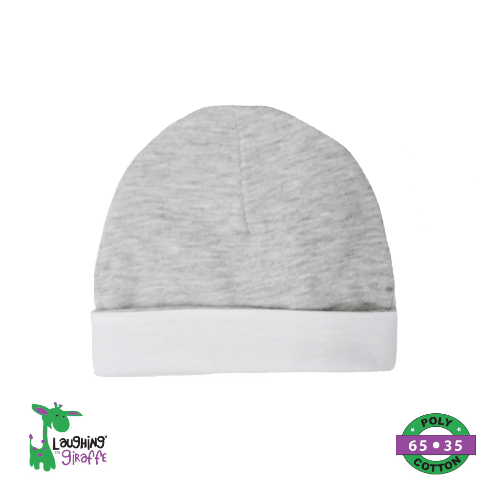 Ringer Beanie Hat (Color: White/Heather, Size: 0-6M)