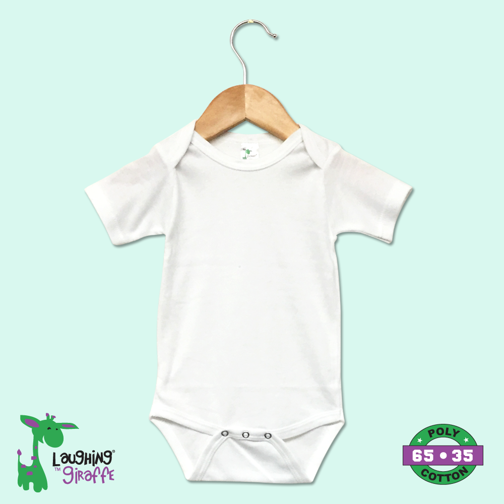 S/S Lap Shoulder One-Piece (Color: White, Size: Newborn)