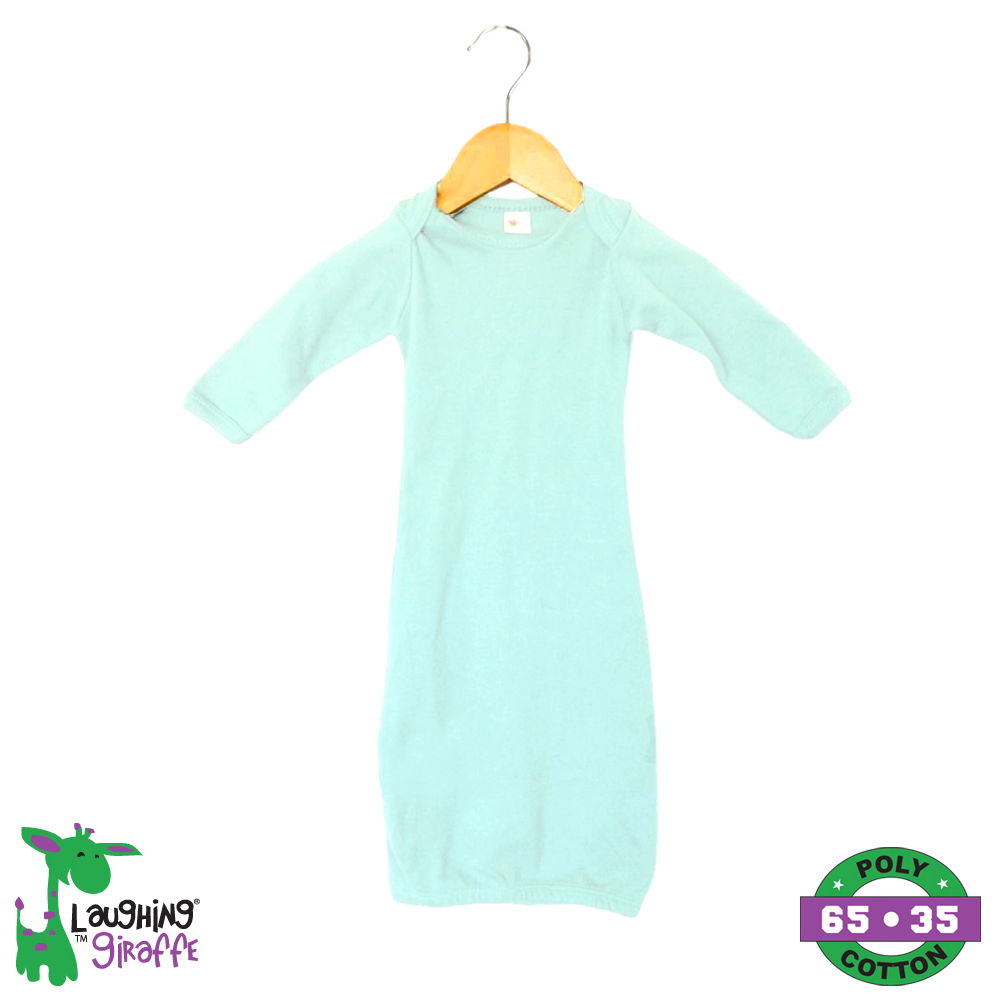 L/S Lap Shoulder Gown (Color: Mint, Size: 0-3M)