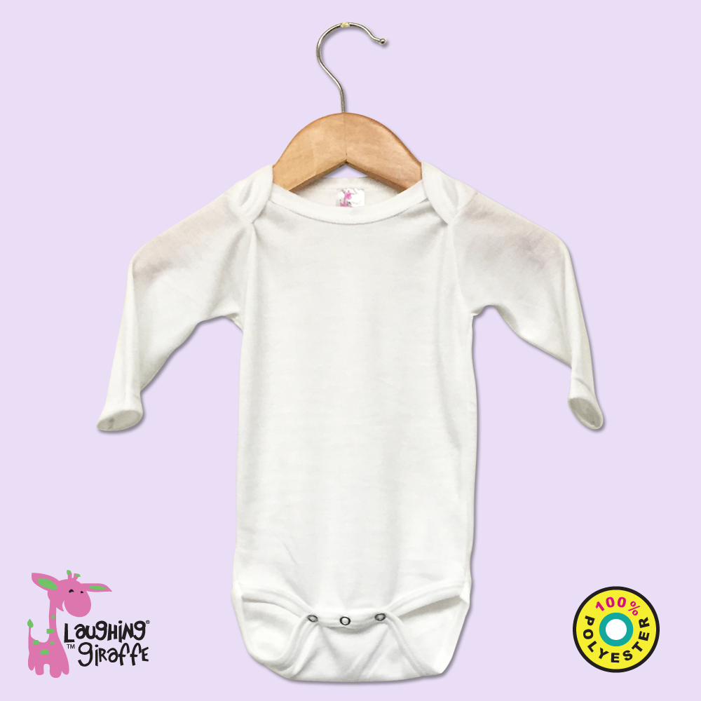 L/S Lap Shoulder Onezie (Color: White, Size: 3-6M)